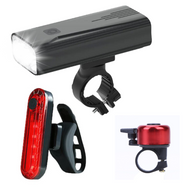 2400 LUMEN FRONT & REAR LIGHT SET/USB POWERBANK