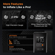 Flextail Gear Tiny Tire Pump 200 with Bike Tail Light - Up to 130PSI